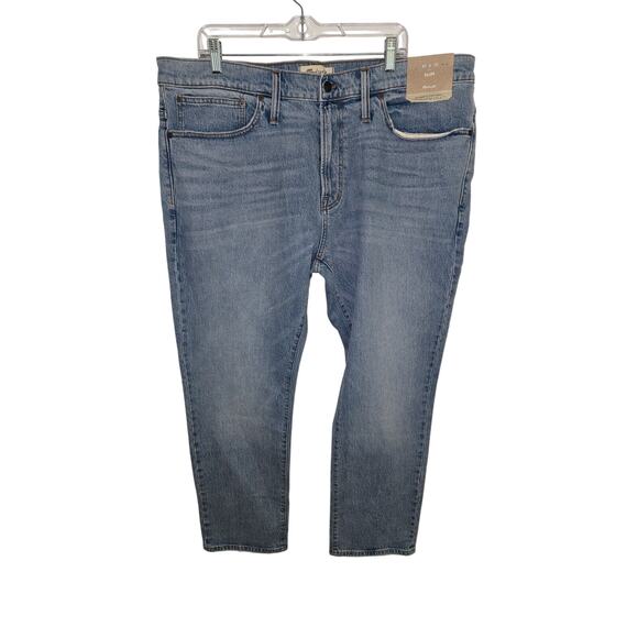 NWT madewell mens jeans size 40x30 slim fit flex denim.
